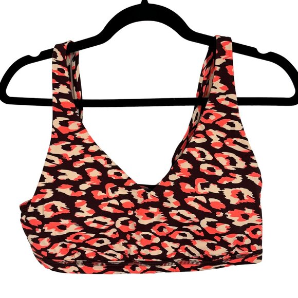Offline By Aerie Medium Support Stretch Bra Leopard Print Size L - Picture 3 of 6